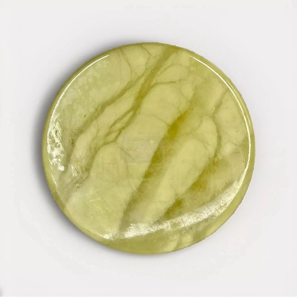 Vintage Hand Carved Italian Alabaster Stone Blue Pineapple Hinged Trinket Box - Picture 7 of 7